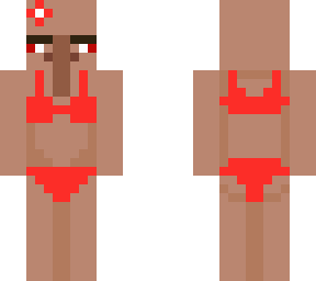 villager bikini red