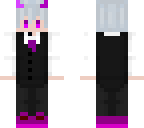 white/ black suit