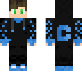 black and blue boy | Minecraft Skins