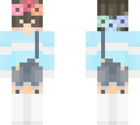 cute soft boy in overalls and bule tee