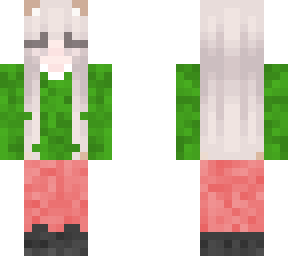 hivelanky green shirt red jeans black shous