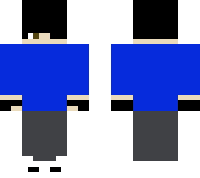 boy with blue shirt and black hair