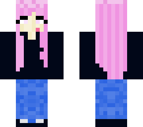 egirl pink black girl