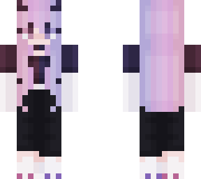 girl kawai pink and purple demon