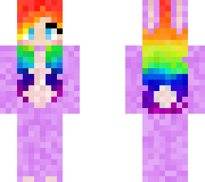 purple rainbow bunny