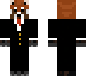red panda in suit