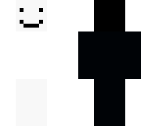 white on black