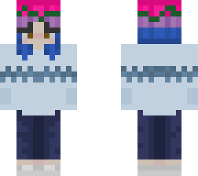 bi flag hair sweater girl