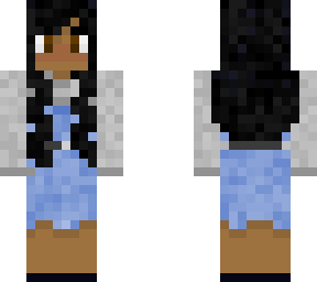 girl in overalls and sweater dress