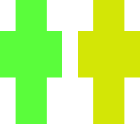 green and yellow man