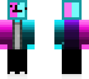me with jacket pink and blue