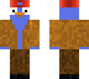 medieval bird with hat