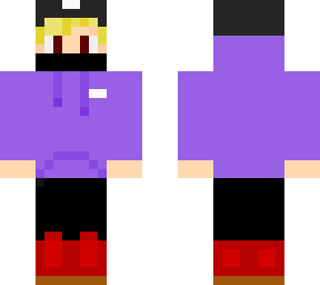 mikl 3.0 clothes irl (beanie purple hoodie)