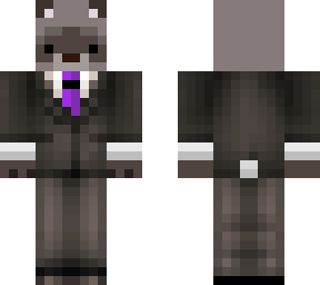 raccoon in a suit (purple)