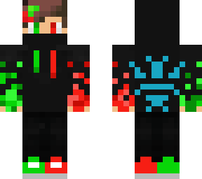 red and green with blue teen
