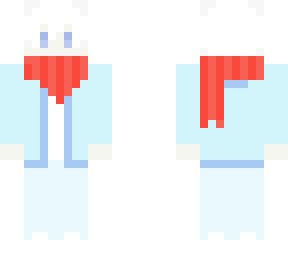 red scarf white