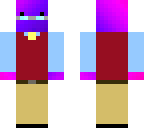 blue pink gradient professor outfit
