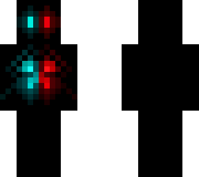 cyan-red cool effects|slim|open(creeper)face