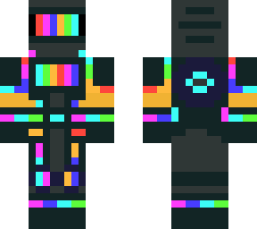 neon robot armour