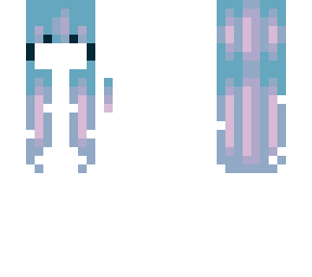purpelish blue girl hair base