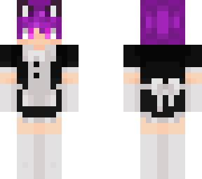 purple hair maid boy <3