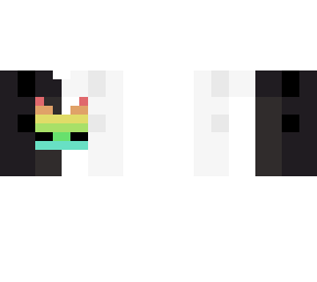 *~rainbow cat + black and white shirt~*