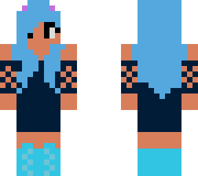 blue dressed cat girl