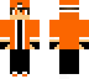 chico naranja con blanco