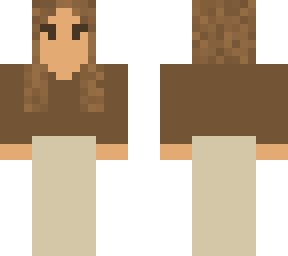 cute brown aesthetic long hair girl