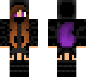 cute hybrid wolf girl purple