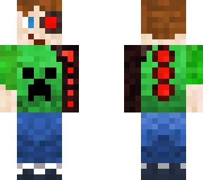 cyborg with creeper shirt
