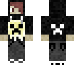 hooded guy with creeper decoration (glow effect)