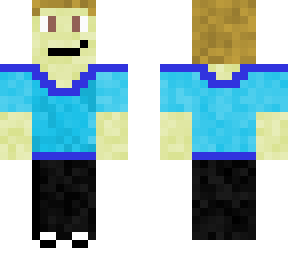 litle boy in blue shirt and black pants
