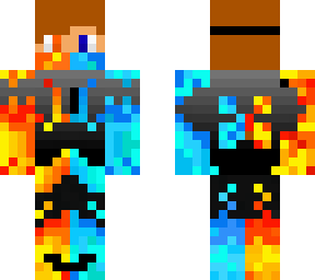 ninja boy with fire and water