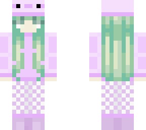 purple axolotl girl
