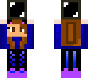 girl and netherite block