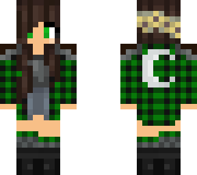 green flannel shirt girl... armor?