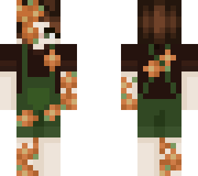 green overalls flower person