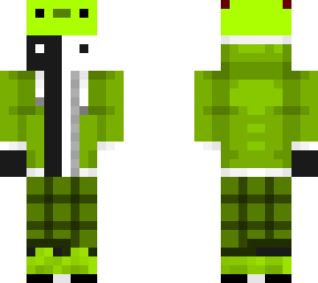 my skin with sweatshirt green plad pants and shoes