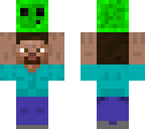 steve holding a slime
