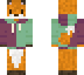 fox in mint chocolate hoodie but i clicked a button