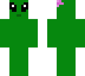 green alien with flower