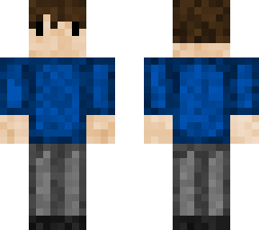 male in blue shirt