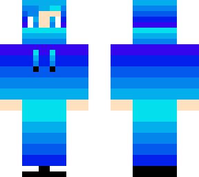 masked faded hoodie - blue edition