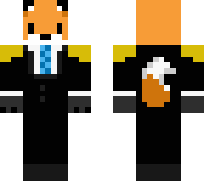 orange fox in a suit