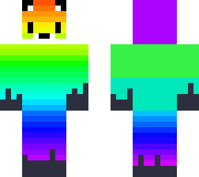 rainbow cute fox