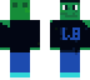 sorry the 2nd zombie skin i made had eyes on the back sorry so i sent this one t