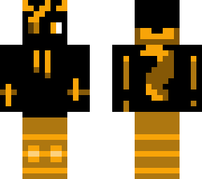 orange and golden demon wolf