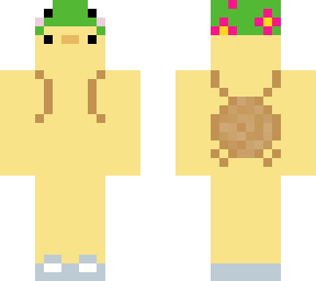 pato con gorrito de rana y mochila :p