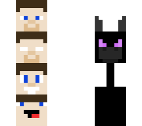 steve, herobrine, noobs, and dragon!!!!!